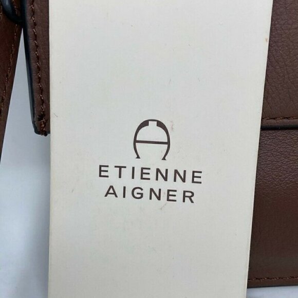 NEW Etienne Aigner Womens Adeline Wristlet Wallet Brown Leather Zipper One Size - Picture 5 of 7